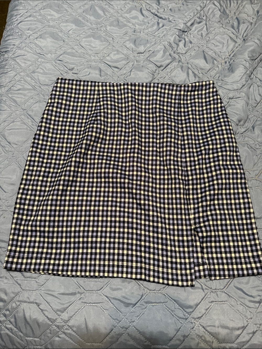 wild fable Black and Cream Gingham Mini Skirt